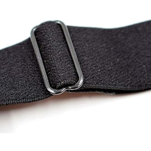 Herrar clips för skjortor och strumpor justerbar längd svart 2-pack