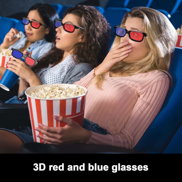 3D-briller, 4 stk. stereoskopiske briller, 3D-briller til TV til