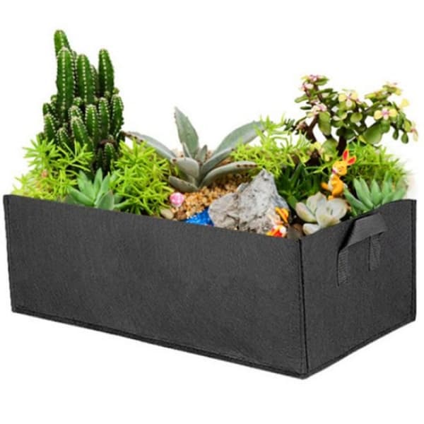 2 stk. plantepose i non-woven stof, sort