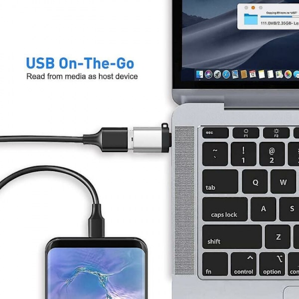 (2 kpl) (Hopea) USB C - USB 3.0 -sovitin, USB C -uros USB 3:een