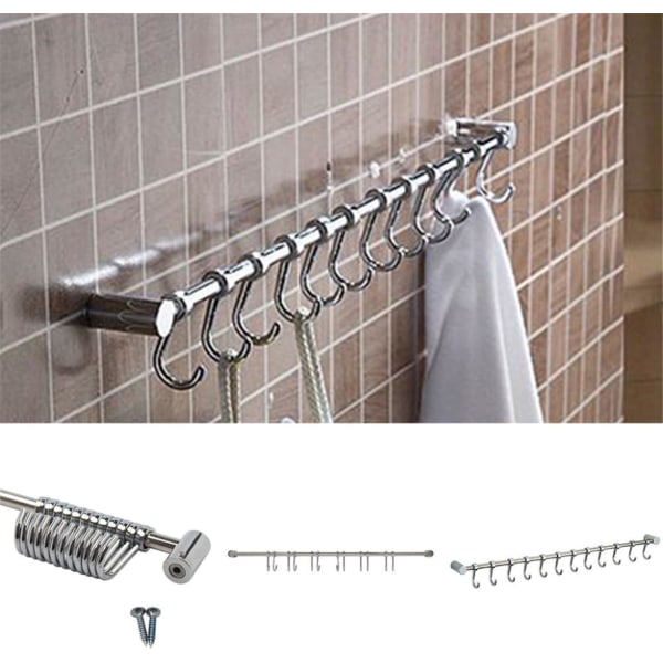 7 Hooks Kitchen Utensil Bar Wall Mount Kitchen Bar Utensil Holder