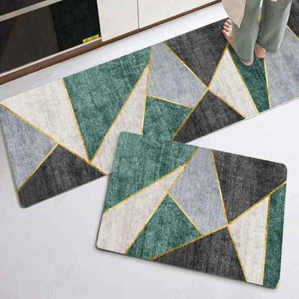 Halkskyddad köksmatta för diskho, geometriskt mönster, 2-pack