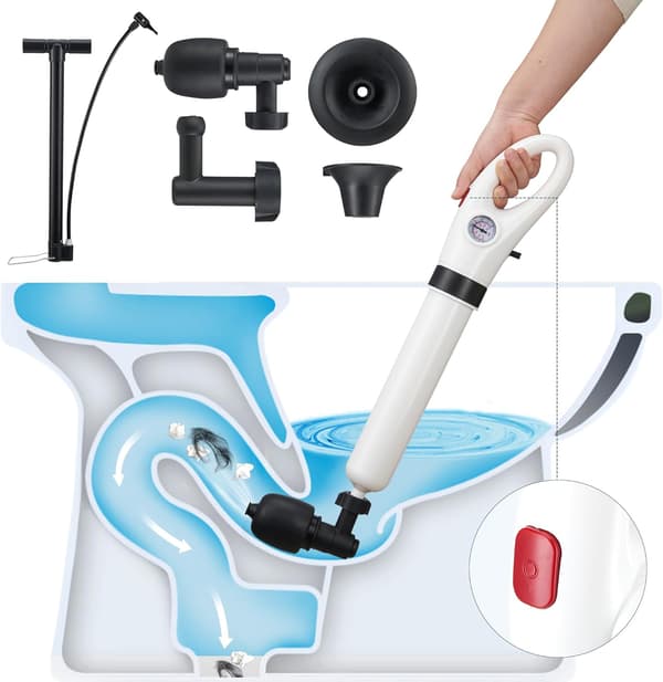 Högtrycks toalettplunger, plunger ejektor, handfatsplunger, toil