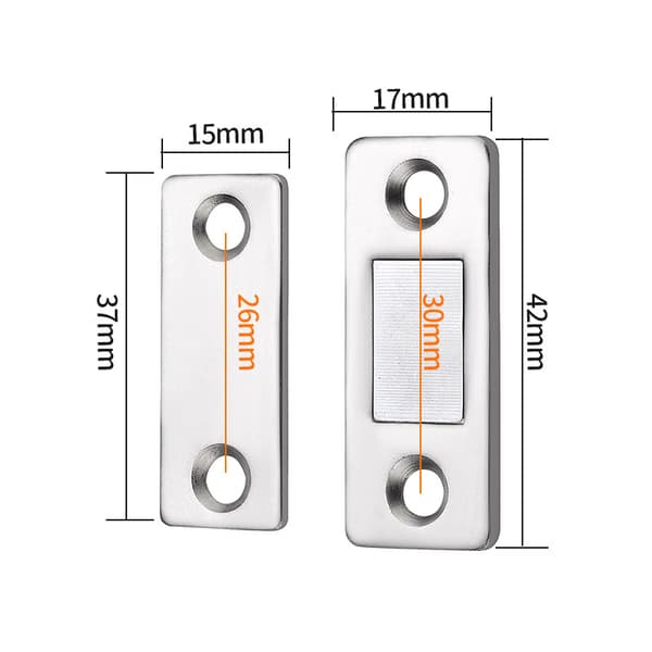 Magnetisk lås, 8 stk. ultra tynde dørmagneter klæbende skab