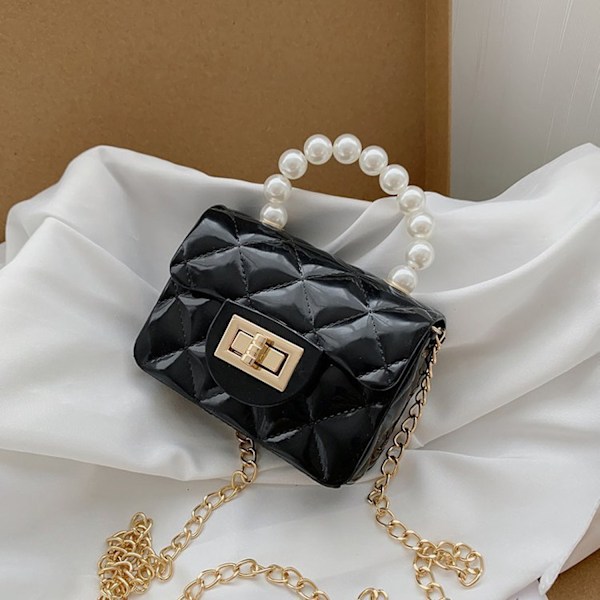 (Svart) Jenter Mini Lommebok Crossbody Søt Prinsesse Håndveske Liten