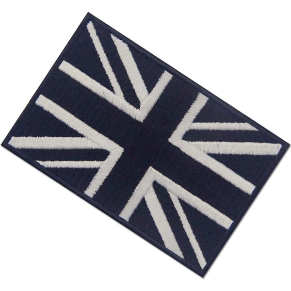 Taktisk britisk hvid sort Union Jack flag af England Storbri