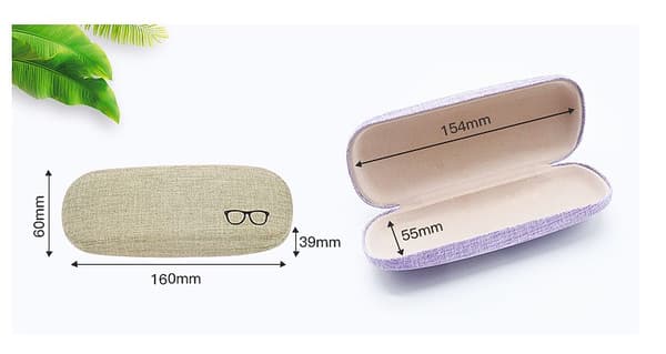 Pcs Hard Glasses Case, Portable Linen Canvas Hard Glasses Case Pr