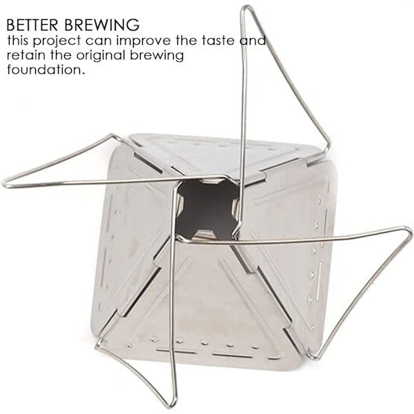 Kaffe Filter, Kaffe Dripper Kon Kaffe Dropp Bärbar Rostfritt