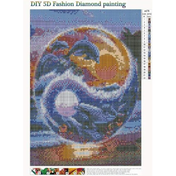 5D DIY Diamantmaleri efter nummer Kit Fuld Rund Bor Krystal Rh