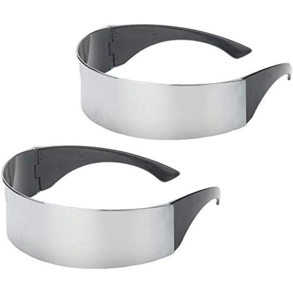 2 stk Futuristiske briller Prom-briller Future Soldier Space Alien R