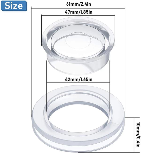 2-pack med paraplyhålringar och lock till bord, pluggar och lock