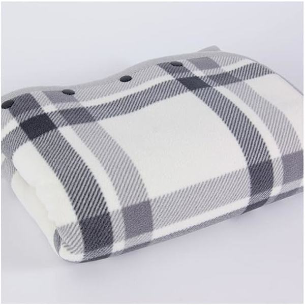 1 st kvinnors fleece poncho rutig fleece sjal cape (grå) vinter