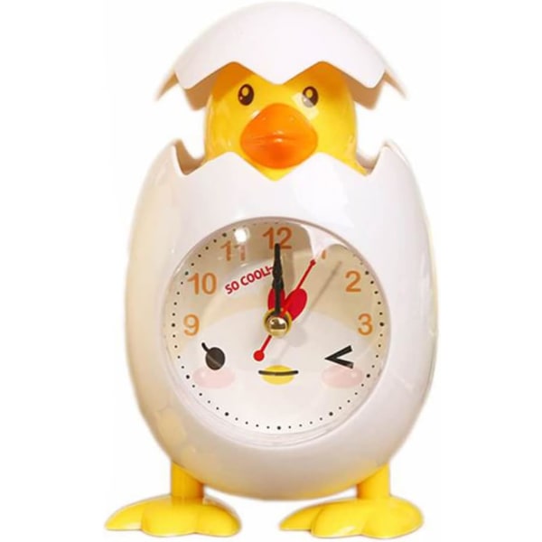 Väggklocka Cartoon Chicken Egg Shell Väggklocka Skrivbordsklocka A