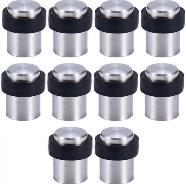 10 x Gulvstopp i rustfritt stål, 4,6 cm