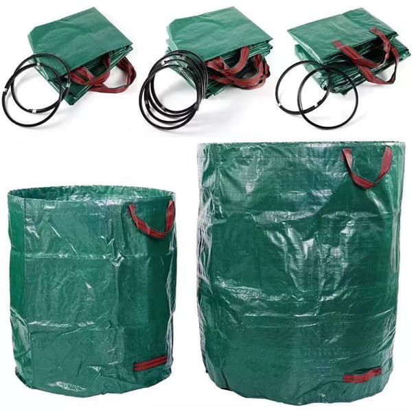 3 x 120 litran repeämätöntä puutarhajätesäkit