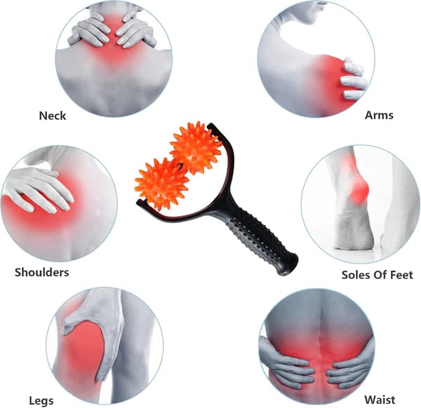 Massage Roller för Celluliter (Svart, Orange) Massage Roller med