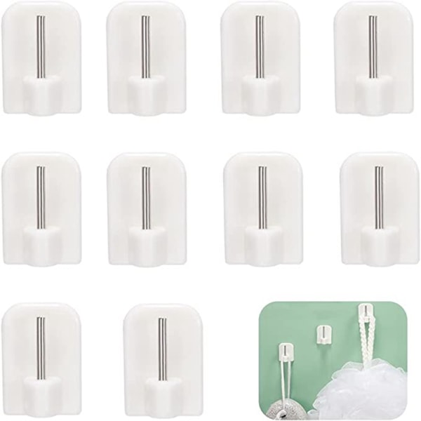 10x Self-Adhesive Curtain Hooks for Curtain Rods, Rods - Adhesive