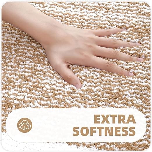 40x60cm (Brun) Sklisikker Badematte, Maskinvaskbar Absorberende Dusjmatte