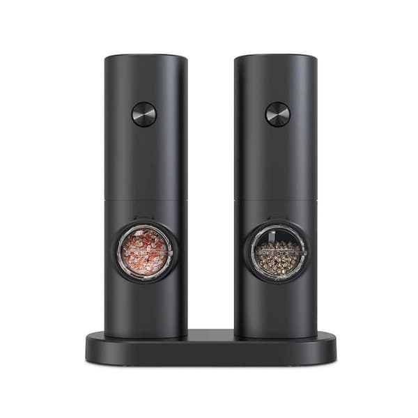 Elektrisk salt- och pepparkvarnset, batteridriven svart peppar