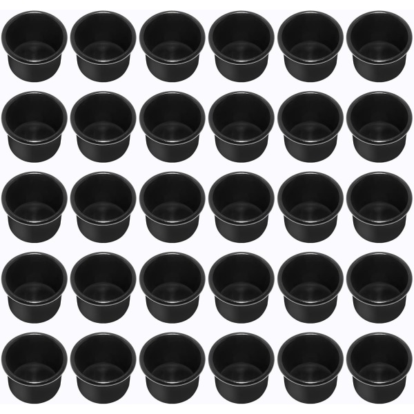 30 stycken miniljushållare (svart), metallljushållare, liten