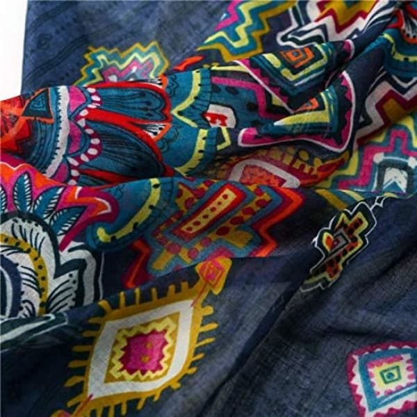 1 st Dam Boho-halsduk Blommigt mönster Blommigt tryck Lättvikt