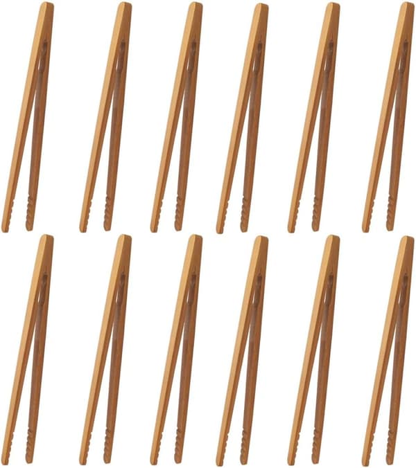 Bambustänger, 12 st bambukökstänger träbrödtänger Toas