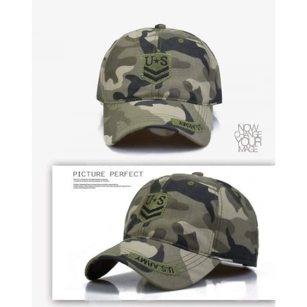 Kamouflage Basebollkeps, Militär Armé Camo Basebollkepsar Bomull