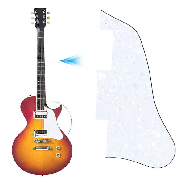 Gitarplekter (hvit perle) Stativ Musikkinstrument Tilbehør