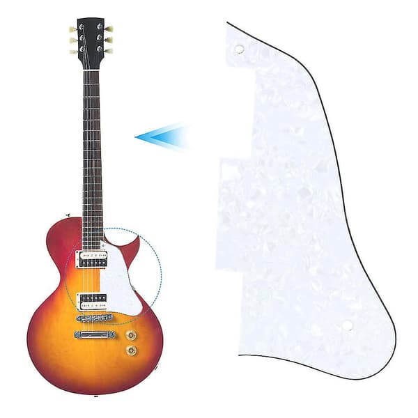 Gitarr plektrumskydd (vit pärla) Stativ Musikinstrument Tillbehör