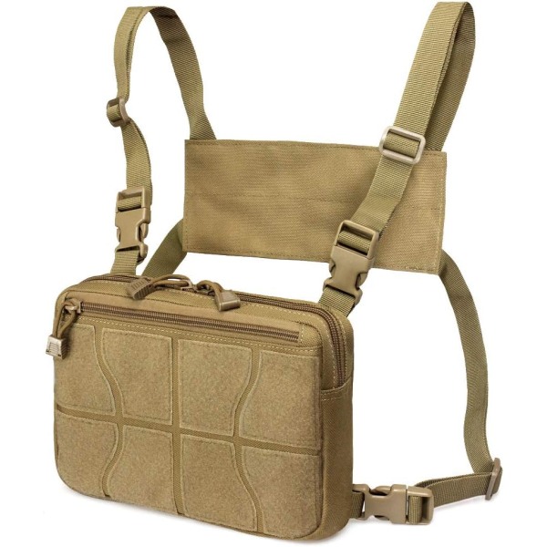 Khaki Taktisk Brystpose Blød Jakkepose Frontpose Camoufla
