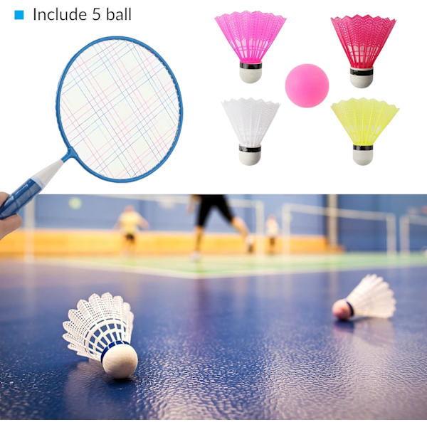 Badmintonsett for barn, 1 par lette badmintonracketer for barn