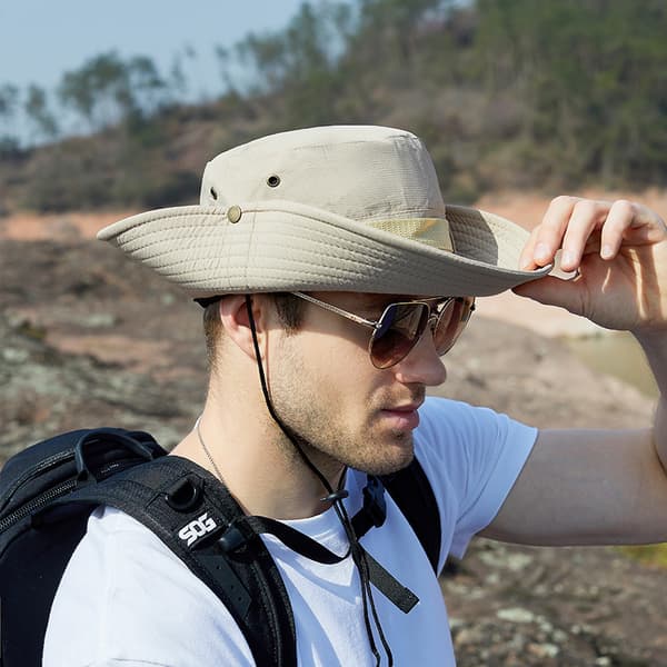 Solhat til mænd og kvinder, sammenklappelig sommerhat med anti-UV-beskyttelse til T