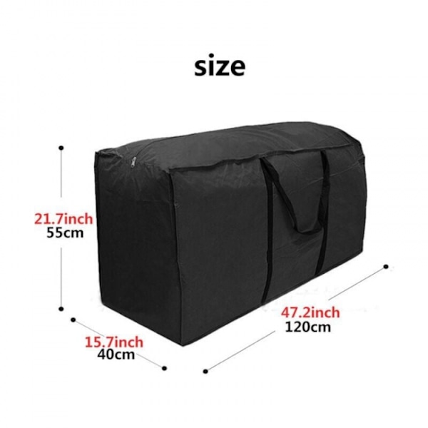 (120x40x55cm) Ekstremt stor opbevaringspose til havemøbler Cu
