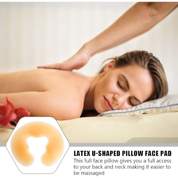 Silikon ansiktsputer Hydroterapeutisk massasjepute Ansiktsmassasje Massasjebordpute for stue Beige