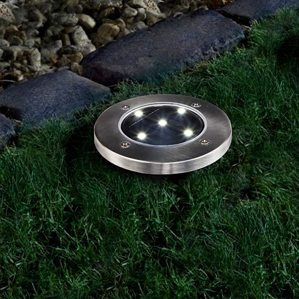 4 st 8LED solnedgrävd lampa vit