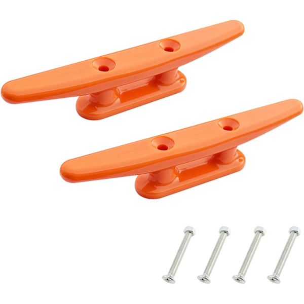 2 stk. rebsklamp (orange), til kanoer, fortøjning i høj kvalitet