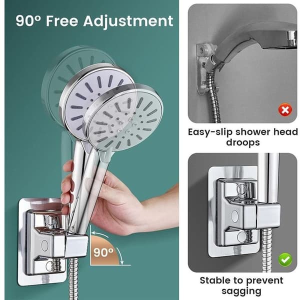 Brusehovedholder, Universal 360° Justerbar Brusehovedholder, Powe