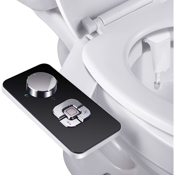 Ikke-elektrisk bidet-sprøyter med selvrensende doble innfellbare dyser