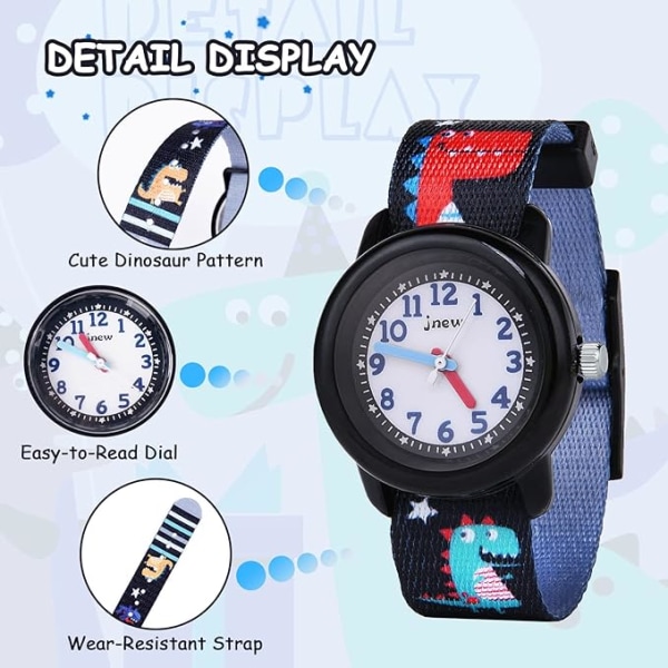 (Svart) Watch, Analog watch för pojkar och flickor, Soft Silicon