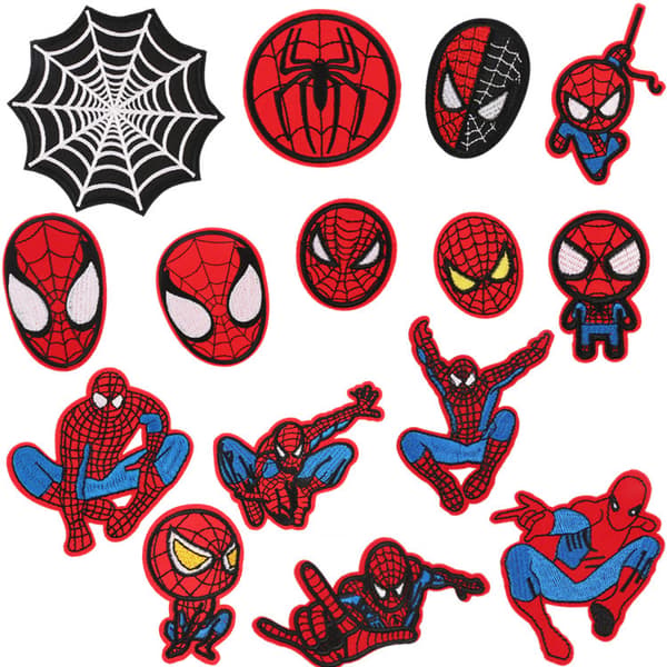 20 stk. assorterte Spider-Man Dinosaur broderte stofflapper