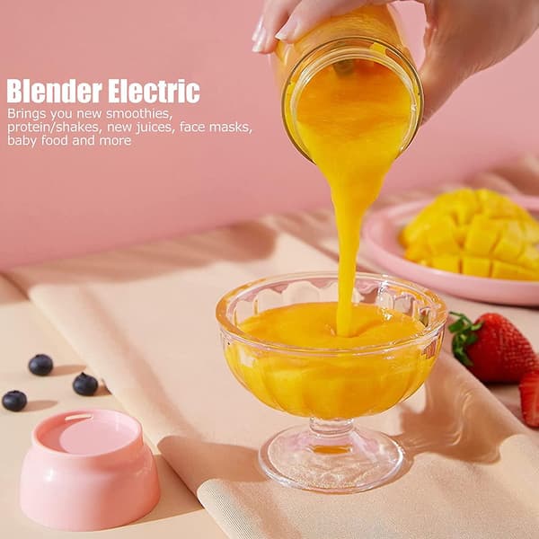 300 ml USB-ladet trådløs bærbar blender med rustfritt stål