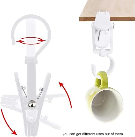 20 store klesklyper, vindskjermklips, plastklips, kan rotere