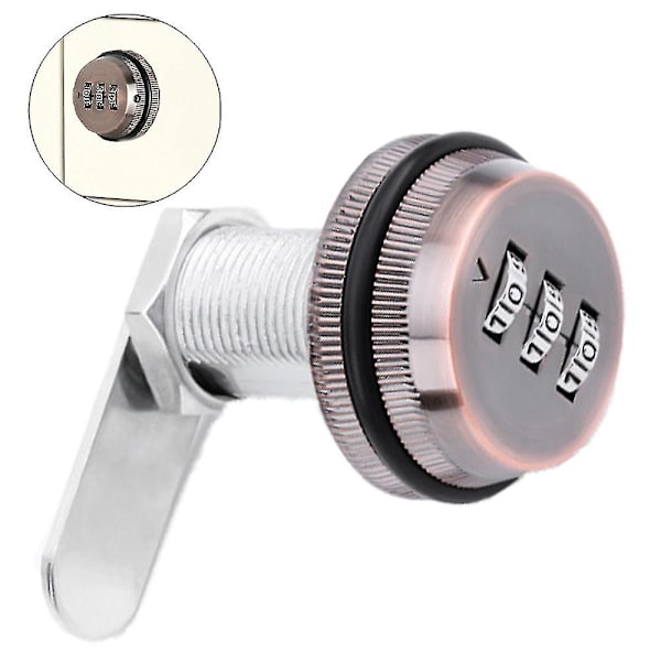 30mm Kombinationslås Säkerhetslås Blank Krom Zinklegering