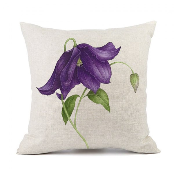 4 kpl 45 x 45 cm pellavatyynynpäälliset ulkokukka-desig