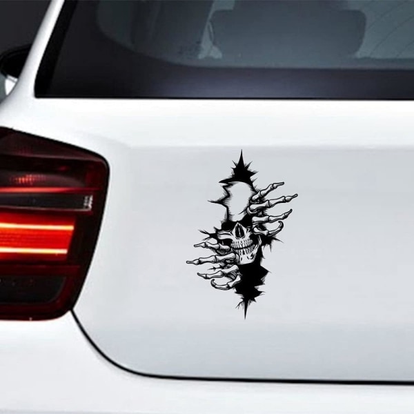4 stk Kraniehoved Kranie Horror Decals Decal Sticker Sticker til bil