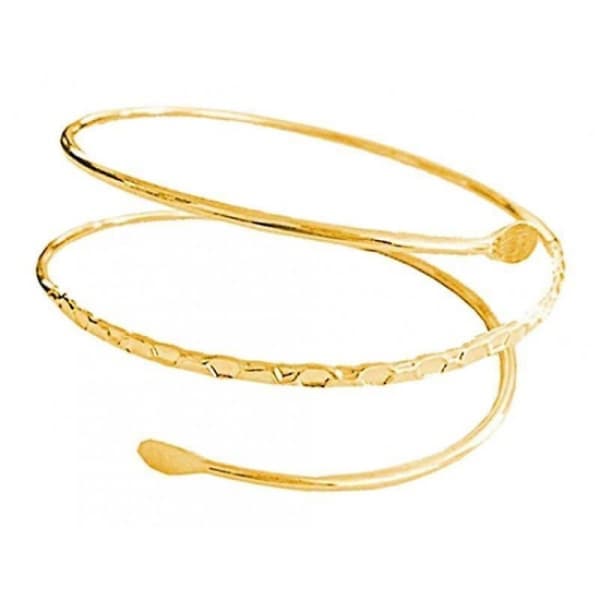 Guld Mode Hvirvel Overarmsarmbånd Armbånd Manchet Bangle Wrap B