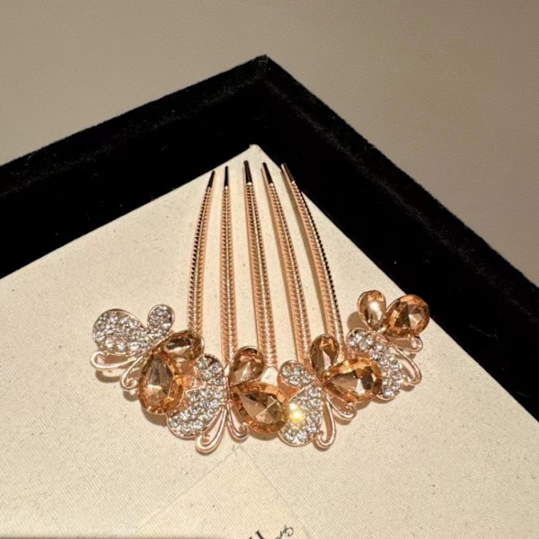 Sommerfugl Rhinestone Insert Kam Voksen Hodeplagg Hårnål Daglig Wea