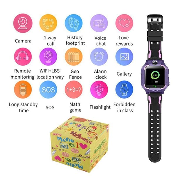 Touchscreen børnesmartwatch - Grøn, med kamerafunktion,