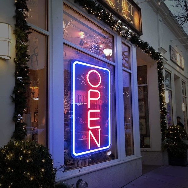 LED Open Neon Bokstav Väggkonst Öppen Ljusskylt USB Dimbar Neon L