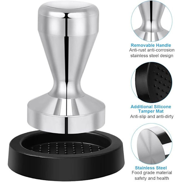 Kaffe Press 51 mm i 430 Rustfrit Stål, Kaffe Presser, Espres